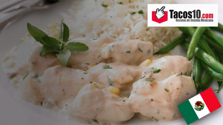 Pollo con salsa blanca