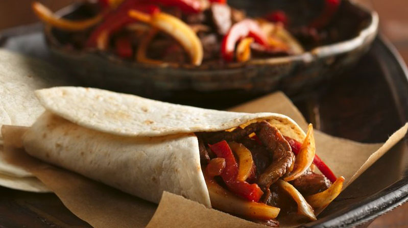 TACOS DE FAJITAS DE RES