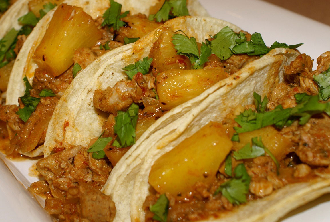 Tacos de cerdo al pastor