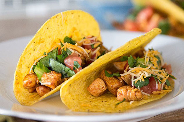 Tacos de pechuga de pollo