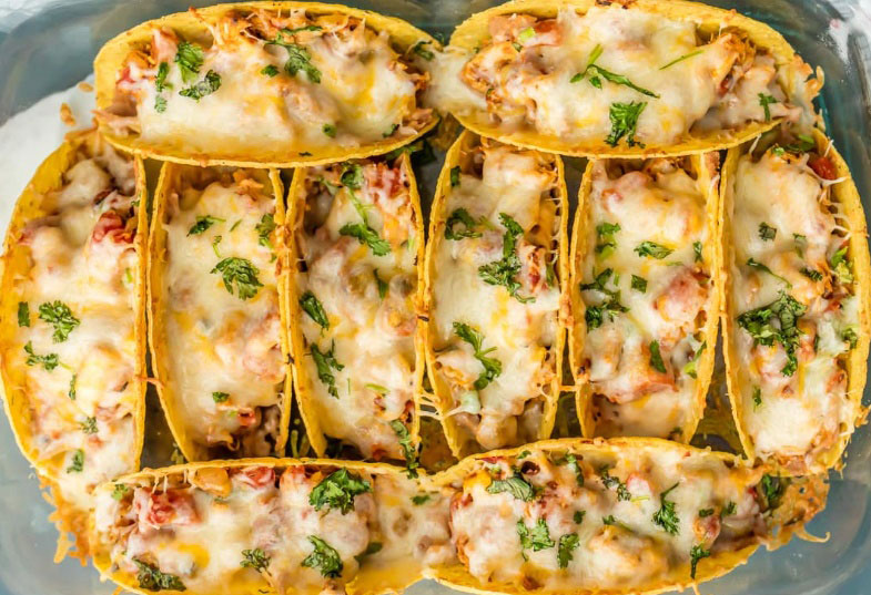 Tacos de pollo cocido