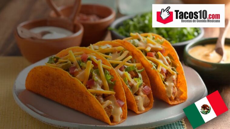 Tacos de pollo y queso
