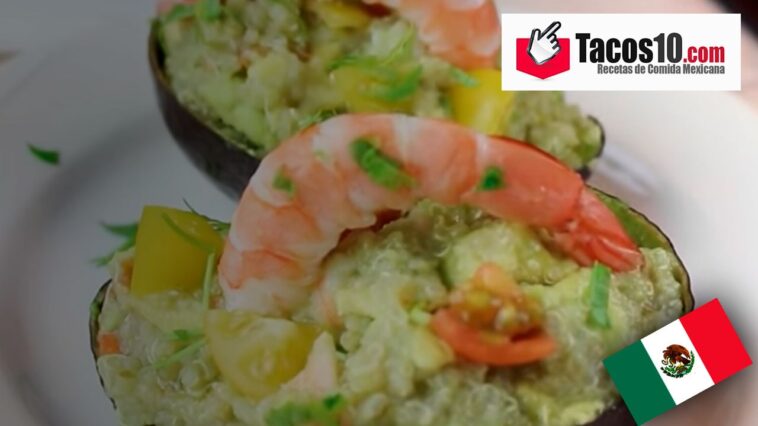 Aguacates rellenos de langostinos
