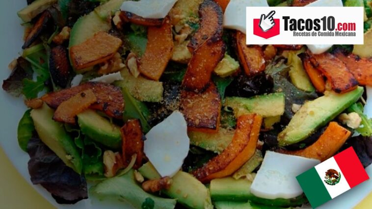 Calabazas con aguacate y queso