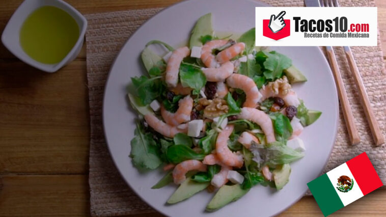 Ensalada de aguacate y langostinos