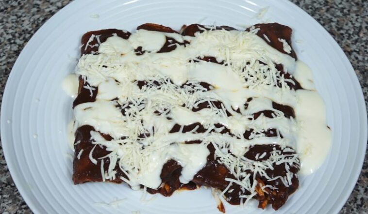 enchiladas de mole con pollo