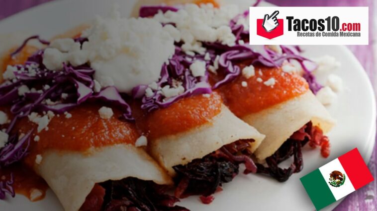 Enchiladas de jamaica