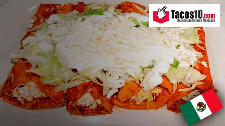 Enchiladas de pollo rojas