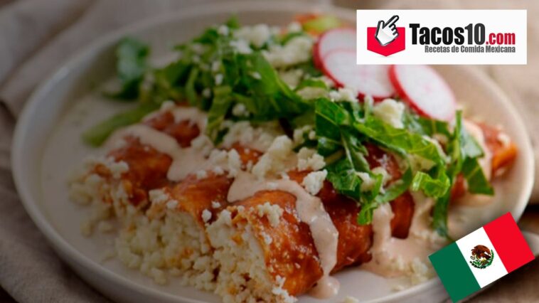 Enchiladas de queso rojas