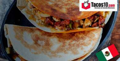 Quesadillas de pollo con chorizo