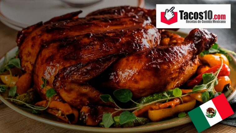 Pollo rostizado chiles y lechuga